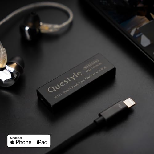 Image of Questyle M12i HiFi Headphone Amplifier [MFi Certified] Portable USB DAC Lossless Mini Audio Amps Supports PCM 768kHz /DSD512 with 3.5mm Outputs High Resolution for Smartphones /PC /Laptops