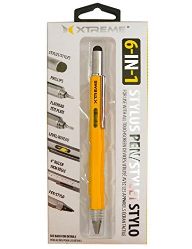 XBRN Rebelite Signature Touch 6-in-1 Combo Stylus Pen for All Smartphones - Yellow