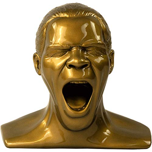 OEHLBACH Scream Unlimited Plus - exklusiver Kopfhörerständer in Form des legendären Oehlbach-Kopfes - Optimale Aufbewahrung von größeren Over-/On-Ear Kopfhörer (Made in Germany) Handmade - Gold