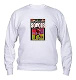  Felpa Uomo Girocollo Basic Top qualità Top vestibilità - Sensible Soccer CAMPEONES EUROPEOS - Divertente Humor Made in Italy (Bianco, M)