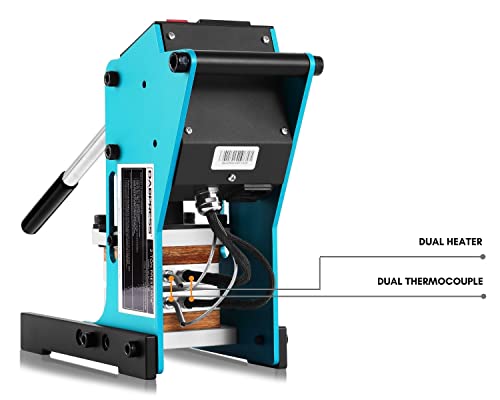 Manual Small Heat Press Machine With Dual 3X3 Heated Plates - [ Complete Accessories Set Included ] #TOP4