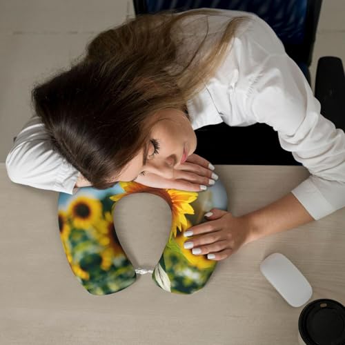 Almohada de espuma viscoelástica tamaño único cuello U miniatura 7