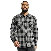 Брандирана карирана риза Black-Charcoal L