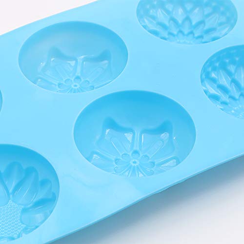 Homedge 6-Cavity Silicone Flowers Shaped Mold, Set Of 3Pcs Non Stick Silicone Mixed Sunflowers, Daisy Mold For Candy Chocolate Jelly, Ice Cube – 3 Styles Flowers #TOP2