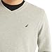 NAUTICA Men's Classic Fit Soft Lightweight Jersey V-Neck Sweater, GreyHeather, XL
