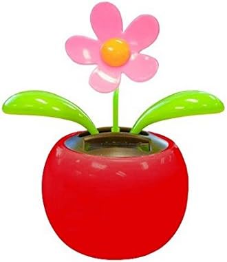 Cute Flip Flap Swing Solar Flower-red