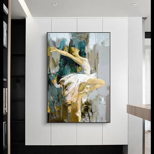 Affiche photo pour salon d&eacute;cor nordique de peinture de danseuse 60x92cm