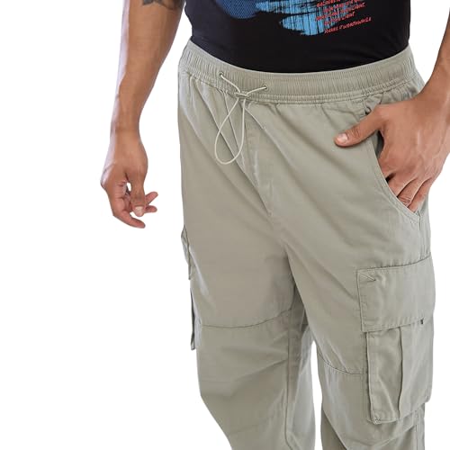 Image of Spykar Regular Fit Cargo Pants for Men
