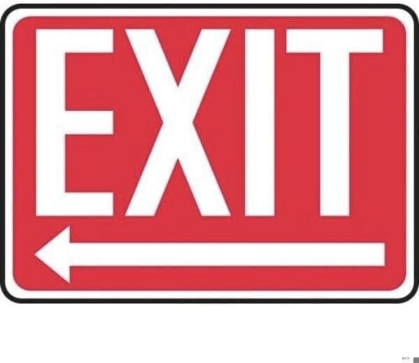 Exit Sign, Accu-Shield, 14 in W, 10 in H, Mfr: MEXT443XP-A