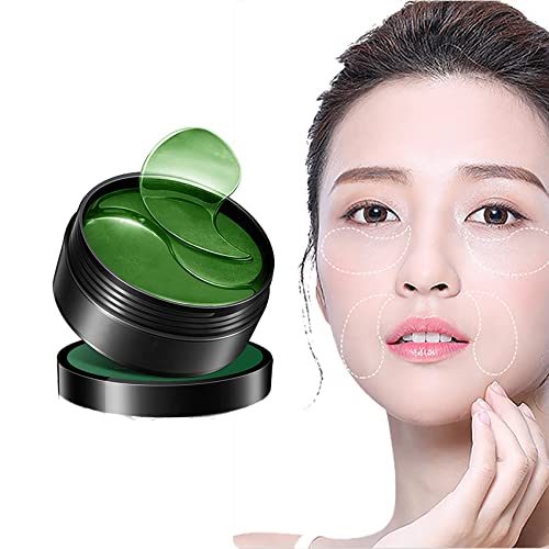 Seaweed Tightening Eye Mask, Seaweed Eye Mask 30 Pairs, Seaweed Wrinkle Removal Tightening Eye Mask, Seaweed Face Mask, Anti-wrinkle Hydrating Eye Patches, Reduce Wrinkles Under Eye Bags (60Pcs/box, Seaweed)