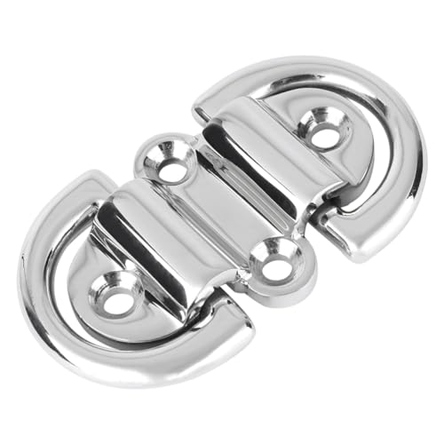 BRIGHTFUFU Yacht D-Ring Stainless Steel D-Shaped Buckle 6mm 316 Marine Grade for Boat Latch Installation