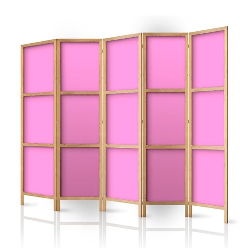framed concept Paravent Raumteiler aus Holz 225x172 cm, 5-teilig, einseitig, im orientalischen Stil