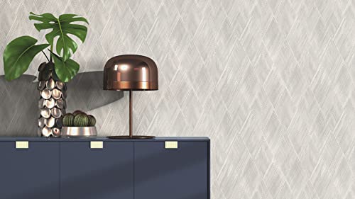 Papier peint non tissé géométrique gris Rasch 844115