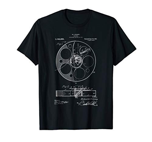 Retro Vintage Camera Filmmaker T-Shirt Film Reel Patent