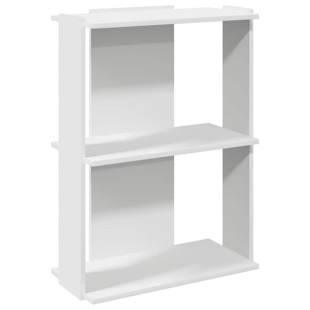 Vidaxl White Bookcase 3-Tier 60X30x80 Cm Engineered Wood