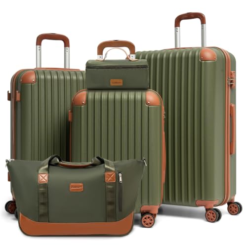 Image of Cosbarn Luggage Sets, Lightweight Durable Hardshell, 5 piece Suitcase Sets