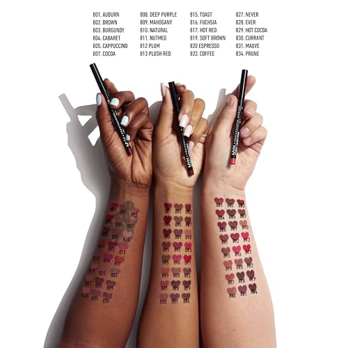 NYX PROFESSIONAL MAKEUP Slim Lip Pencil, Long-Lasting Creamy Lip Liner - Espresso