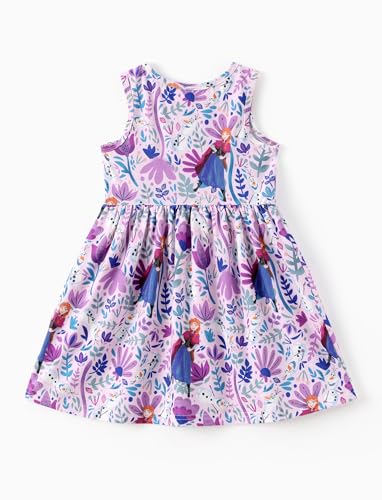Image of Disney Minnie Mouse Princess Frozen Elsa Stitch Girls Dress Sleeveless & Short Sleeve Casual Summer Clothes Baby to Toddler
