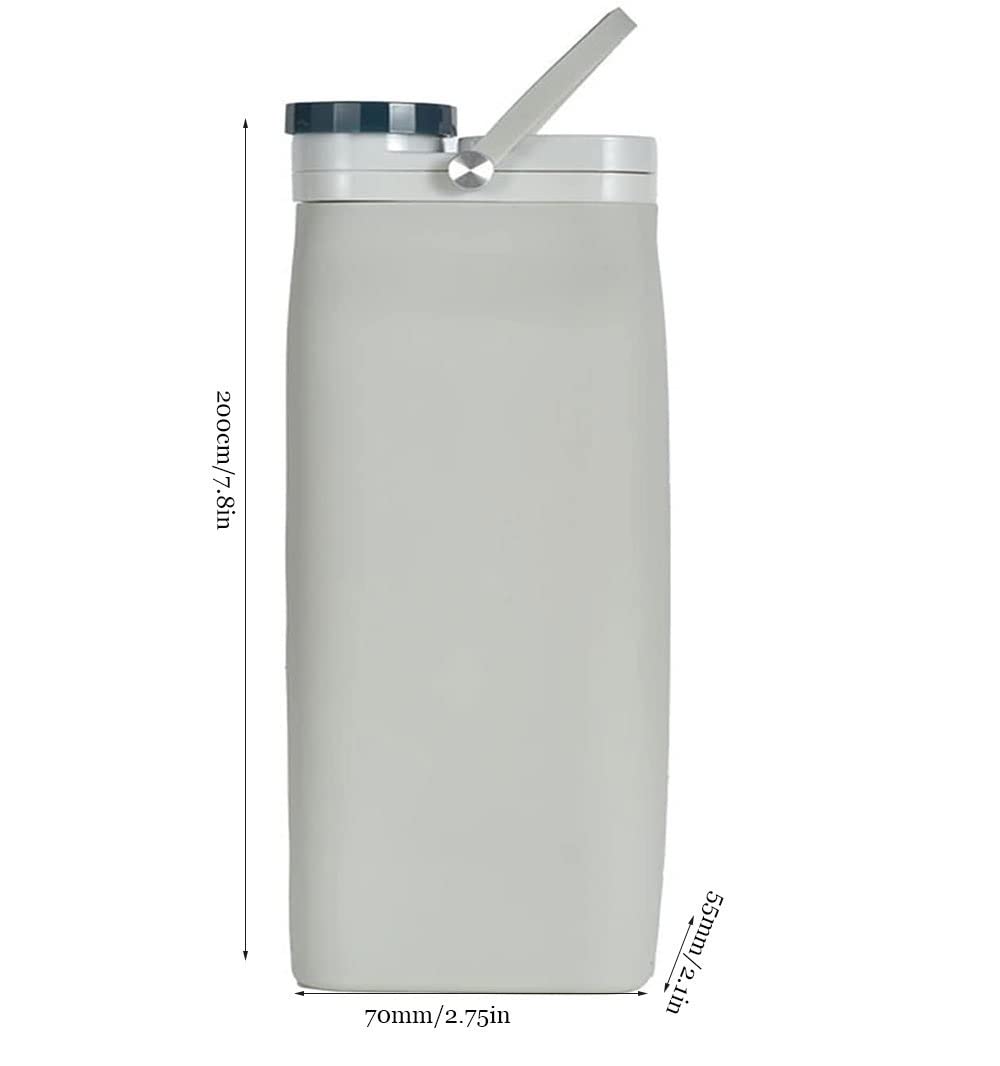 Bottiglia d'acqua da viaggio portatile in silicone, Silicone Sport Fitness Mountaineering Grande capacità Bottiglia d'acqua con manico Sport Fitness Cup BPA- Bottiglia for acqua pieghevole da campeggi