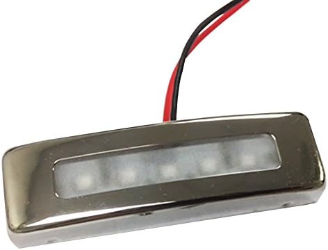 Pactrade Marine 4PCS Boat Trailer RV SS304 Courtesy LED Light Blue TOP IP67