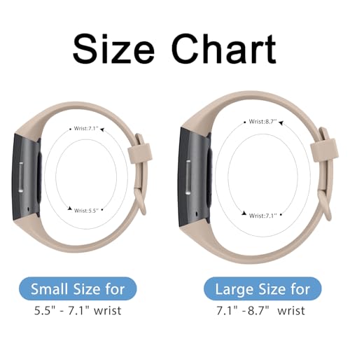 Image of Tobfit Watch Strap Compatible with Fitbit Charge 4 / Fitbit Charge 3 (Watch Not Included), Removable Soft Belts for Charge 4 /3 Wristband, Smartwatch Band for Men Women
