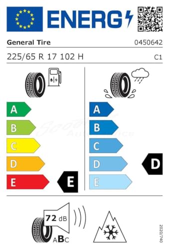 Ganzjahresreifen 225/65 R17 General Grabber AT3 M+S – Effizienter Reifen