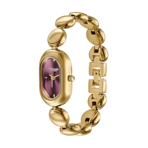 Image of Sonata Poze 8 Quartz Analog with Plum Dial IPG Alloy Strap Watch for Women - SP80173YM01W