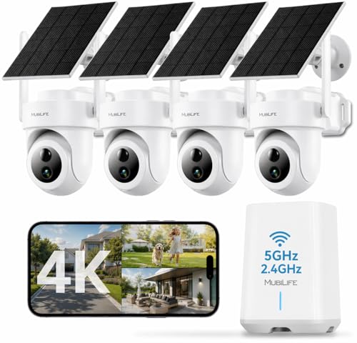 MUBILIFE 4K Wireless Outdoor Security Camera Kit