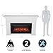Real Flame Alcott 75” Electric Fireplace with Mantel for Living Room or Bedroom, Replaceable Fireplace Insert Heater, Realistic Log and Flame Effect, Remote Control, Timer