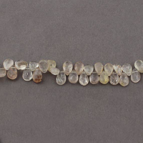 Fini les pierres ternes avec le quartz rutilé doré en briolettes facettées éclatantes