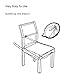Ridgesun 4 Pack Plastic Dining Chair seat Covers/slipcovers with Adjustable Belt Strap for 18''x17'' Standard Chair
