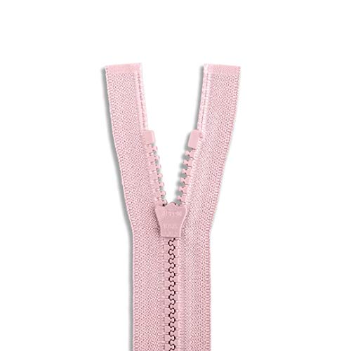 36" Vislon Jacket Zipper, Ykk #5 Molded Plastic Separating Bottom - Medium Weight By Each (Select Color) (Pink - 513) #TOP1
