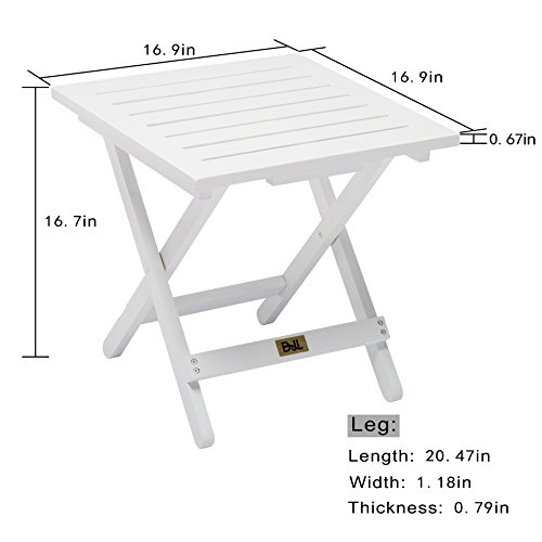 Djl Wood Folding Patio Side Table For Adirondack Chairs Outdoor Small End Table Portable Little Table For Porch, Yard, Garden #TOP2
