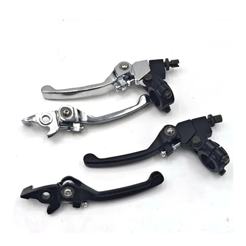 Levier de frein et d'embrayage pliable moto finition silver VTT