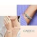 GNOCE Heart-shaped Birthstone Charm for Bracelet 925 Sterling Silver Birthday Charms for Women Wife Fit Snake Chain Bracelets/ (May)