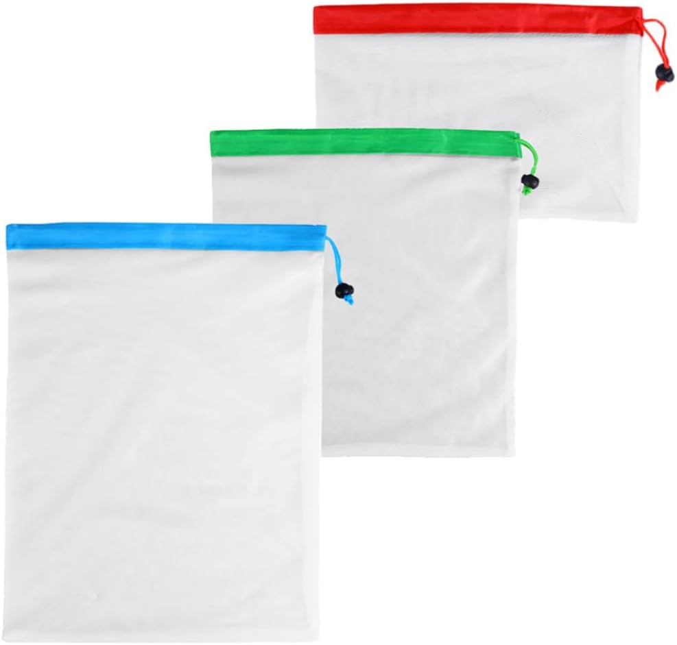 Toyvian 2pcs 2pcs 14 Inch Reusable Mesh Produce Bags for Grocery Storage image 2