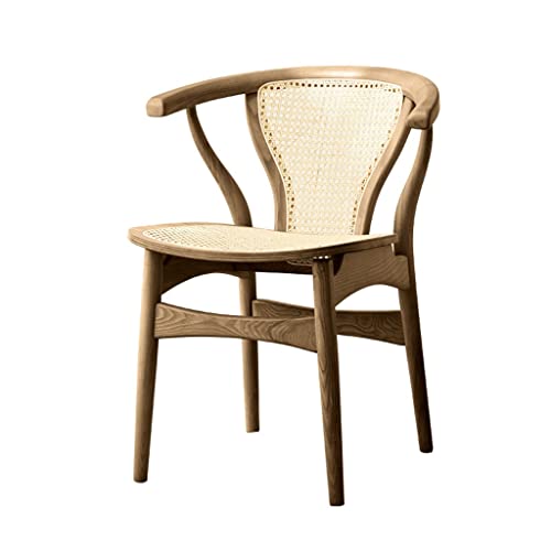 Mid-Century Wooden Kitchen And Dining Room Chairs, Outdoor Patio Seating, Curved Back, Premium Solid Wood Lounge Chair (Color : Teak, Size : 46 * 43 * 77Cm) #TOP2