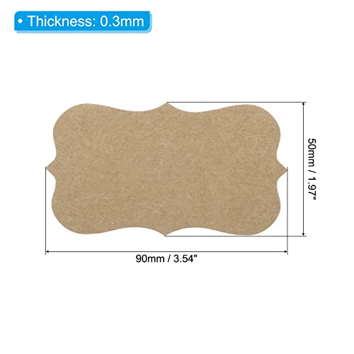 Petits index flash cartes mots message note carte en papier marron DIY