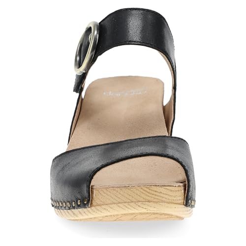 Image of Dansko Tamra Peep Toe Sandal for Women - Quality Leathers and a Heel for a Classy, All-Day Look - Cushioned Footbed for All-Day Comfort