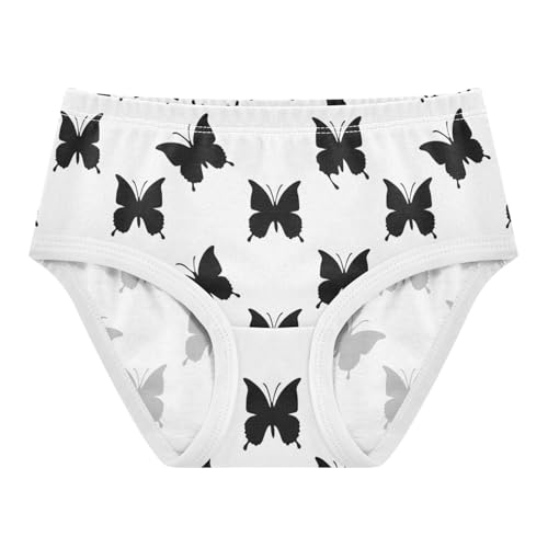 Black Butterfly White Cute Panties Girl Toddler Underwear Custom Cotton Animal Briefs Girls Undies 2t