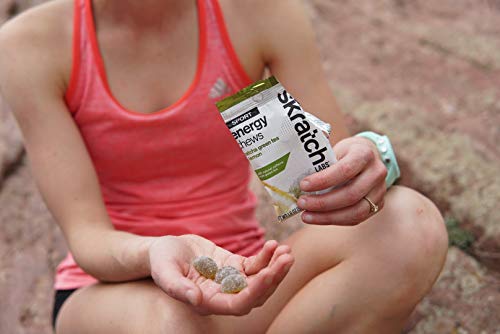 SKRATCH LABS Sport Energy Chews, Matcha Green Tea and Lemon (10 Pack) - Natural, Developed for Athletes and Sports Performance, Gluten Free, Dairy Free, Vegan