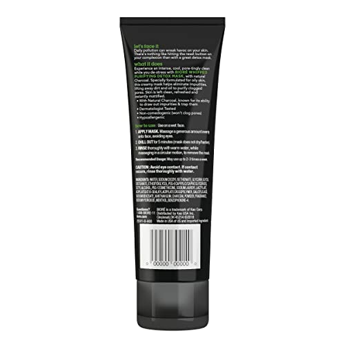 Biore Charcoal Whipped Purifying Detox Mask, With Natural Charcoal, Deep Pore Cleansing, 4 Ounce, Dermatologist Tested, Non-Comedogenic, Oil Free #TOP4