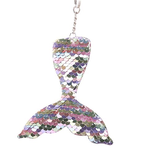 Preisvergleich Produktbild Bangle009 Mehrfarbige Glitzer-Pailletten Meerjungfrau Schlüsselanhänger Auto-Taschenanhänger Ornament Mehrfarbig 3