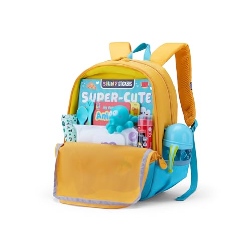 Image of American Tourister Zoodle 4.0 Blue Duck, Kids Backpack, Age 2-4 Years, 2 Full Compartments, Bottle Pocket, Ergo Should And Ergo Back, 13 Ltrs Capacity - Unisex