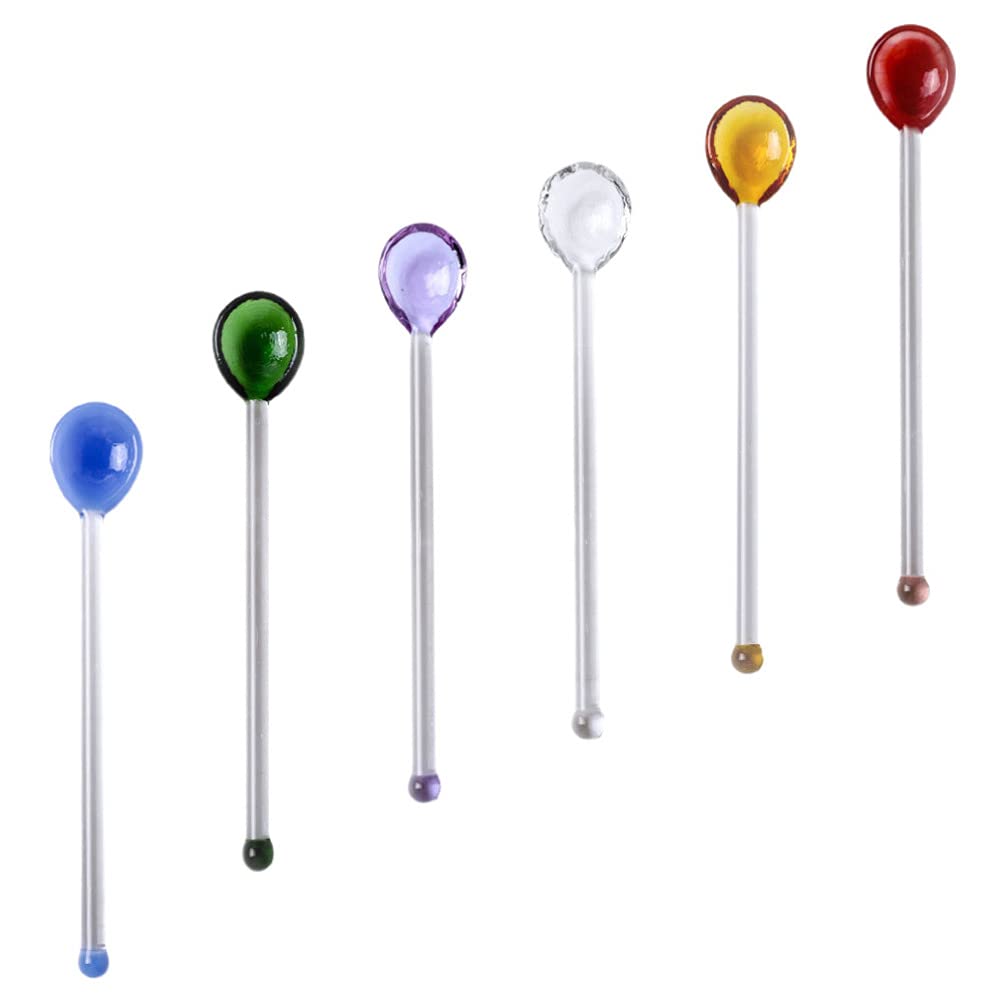 Milisten Wunderschöne Rührstäbe Aus Glas 6er-Pack Elegante Getränkerührer Für Cocktails Kaffee Säfte Partyzubehör