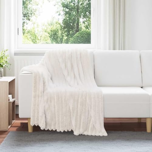 Couvertures à jeter crème 150x130 cm pour protéger vos canapés