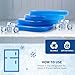 Ice Packs for Cooler Long Lasting Reusable Freezer Pack for Lunch Box, 4 Slim Cooler Ice Packs for Work, School, Picnic, Fishing, Lunch Bag Ice Pack Keep Beverages Foods Cold Fresh, Quick Freeze, Blue