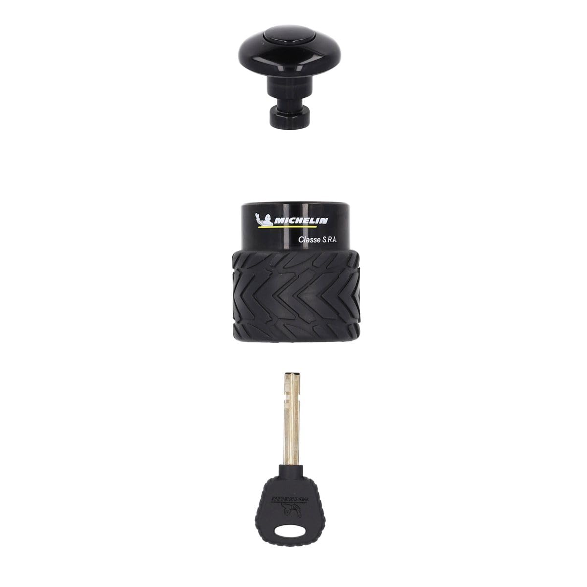 MICHELIN - Antivol Bloque Disque Universel SRA avec Cordon de Rappel - Sécurité Moto et Scooter 10/10 - Résistance Exceptionnelle - Acier Trempé - 3 Clés Réversibles - Dimensions : 70mm x ø48mm