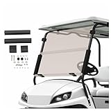 HECASA Windshield Compatible with 1994-2014 EZGO TXT & Medalist Gas or Electric Golf Cart Flip Windscreen