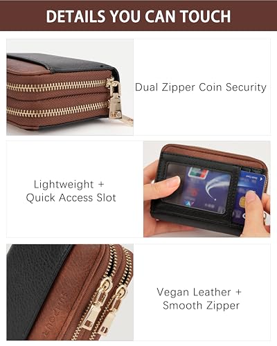 Image of Credit Card Holder for Women,Accordion Wallet with wristlet